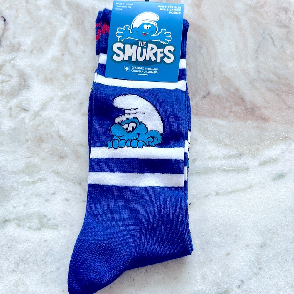 Blue Smurf socks